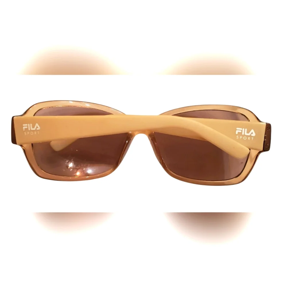Vintage Y2K Sunglasses, Fila Sport Eyewear, Clear White Pink Glasses, Sporty Sun